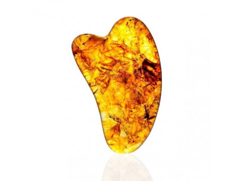 CARELIKA AMBER GUA SHA SCULPTING STONE NATŪRALUS GINTARO MASAŽO AKMUO